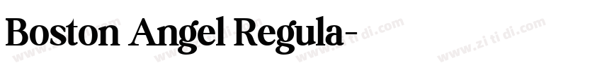 Boston Angel Regula字体转换